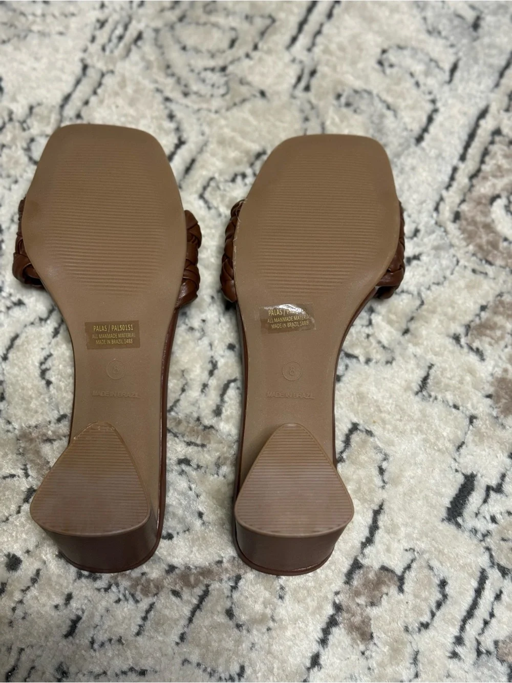 Steve Madden Brown Braided Slide Mules